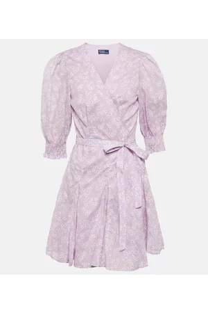 Ralph Lauren Naiset Printtimekot - Floral cotton wrap minidress
