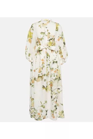 Erdem Naiset Printtimekot - Wisteria floral linen minidress
