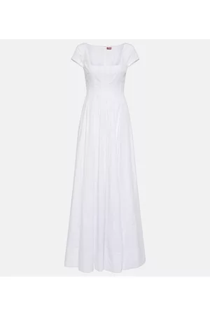 Staud Naiset Maksimekot - Wells cotton poplin corset maxi dress