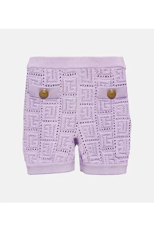 Balmain Naiset Shortsit - Monogram knit shorts