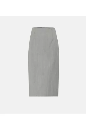 Alexander McQueen Naiset Kynähameet - High-rise pencil wool midi skirt