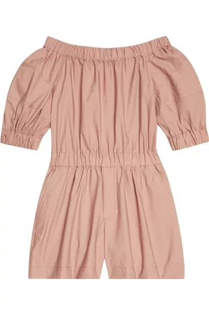 Brunello Cucinelli Tytöt Haalarit - Embellished cotton-blend playsuit