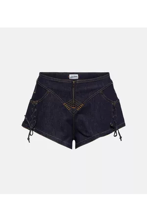 Jean Paul Gaultier Naiset Farkkushortsit - Lace-up denim shorts