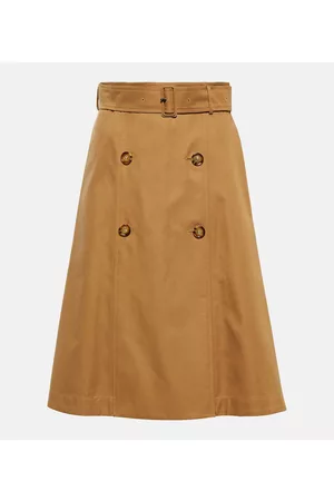 Burberry Naiset Maksihameet - A-line cotton midi skirt