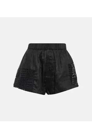 SIR Naiset Shortsit - Rayure patchwork cotton shorts