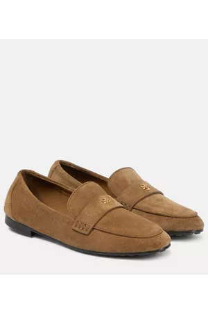 Tory Burch Naiset Loaferit - Double T suede loafers