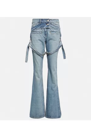 Courrèges Naiset Leveälahkeiset Farkut - Mid-rise bootcut jeans