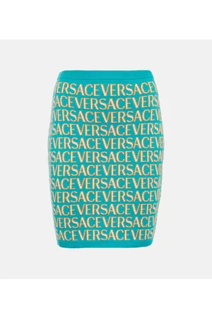 VERSACE Naiset Minihameet - Allover cotton-blend miniskirt