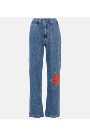 Marni Naiset Leveälahkeiset Farkut - Star-appliquÃ© wide-leg jeans