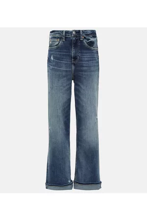 AG Jeans Naiset Leveälahkeiset Farkut - New Alexxis high-rise wide-leg jeans