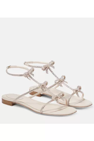 RENÉ CAOVILLA Naiset Sandaalit - Satin embellished flat sandals