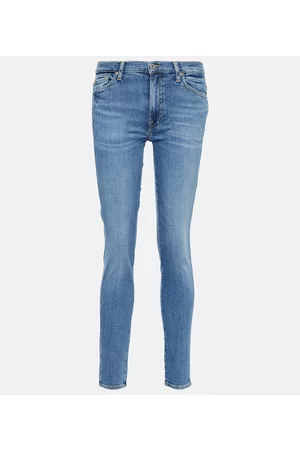 7 for all Mankind Naiset Korkeavyötäröiset Farkut - Slim Illusion Luxe high-rise skinny jeans