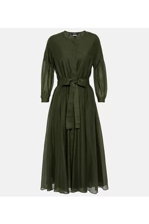 Max Mara Naiset Midimekot - Peonia cotton and silk midi dress