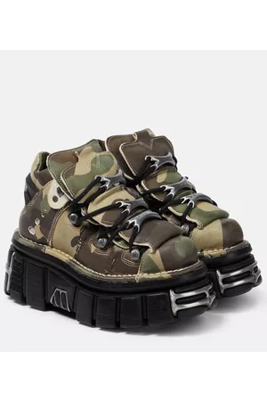 Vetements Naiset Platform tennarit - X New Rock camouflage platform sneakers