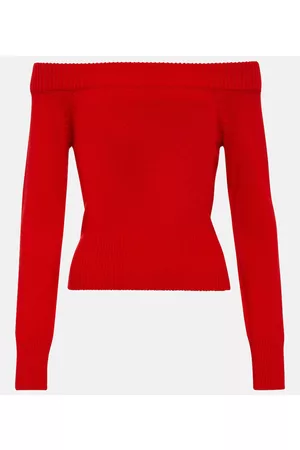 Alexander McQueen Naiset Neuleet - Off-shoulder wool and cashmere sweater