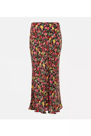 RIXO London Naiset Midihameet - Kelly floral midi skirt