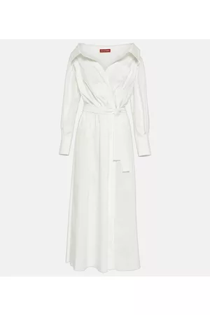 Altuzarra Naiset Maksimekot - Lyddy cotton-blend wrap dress