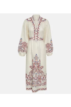 ZIMMERMANN Naiset Printtimekot - Printed linen midi dress