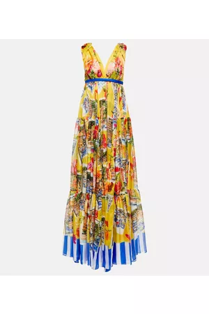Dolce & Gabbana Naiset Printtimekot - Portofino printed silk chiffon gown