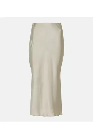 Brunello Cucinelli Naiset Midihameet - Satin midi skirt
