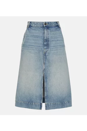 Khaite Naiset Midihameet - Charlene denim midi skirt