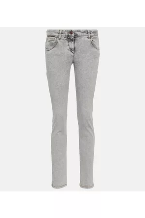 Brunello Cucinelli Naiset Skinny Farkut - Low-rise skinny jeans