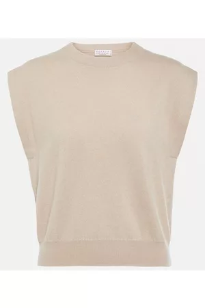 Brunello Cucinelli Naiset Hihattomat - Cashmere sweater vest