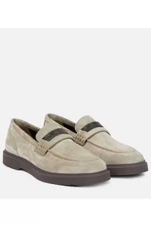 Brunello Cucinelli Naiset Loaferit - Embellished suede loafers