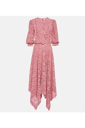 Costarellos Naiset Mekot - Belted lace maxi dress