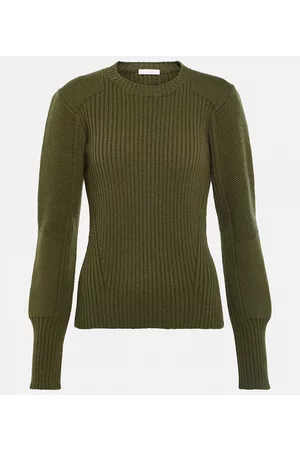 Chloé Naiset Neuleet - Ribbed-knit wool sweater