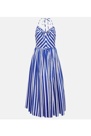 Dolce & Gabbana Naiset Midimekot - Portofino striped cotton midi dress