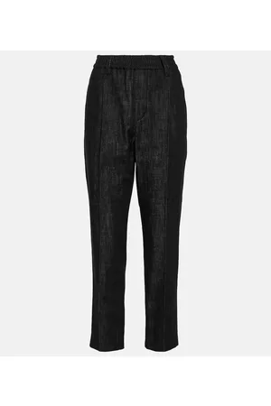 Brunello Cucinelli Naiset Suorat Farkut - Mid-rise straight jeans