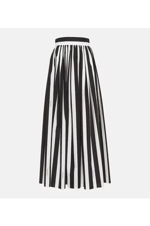 Dolce & Gabbana Naiset Maksihameet - Portofino striped cotton midi skirt