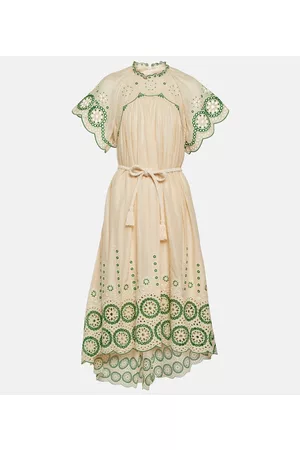 ZIMMERMANN Naiset Midimekot - Raie embroidered cotton midi dress