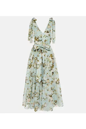 Erdem Naiset Printtimekot - Yesenia floral cotton and silk midi dress