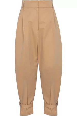 Alexander McQueen Naiset Housut - High-rise cotton carrot pants