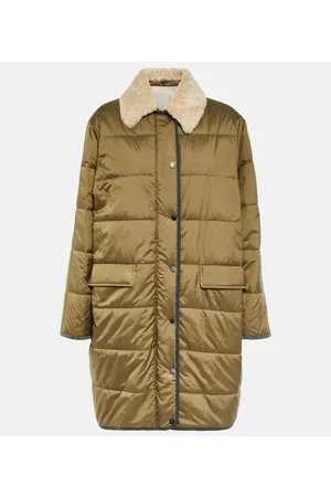 Brunello Cucinelli Naiset Päällystakit - Shearling-trimmed padded coat