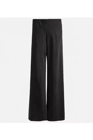 Vince Naiset Leveälahkeiset - High-rise wide-leg satin pants