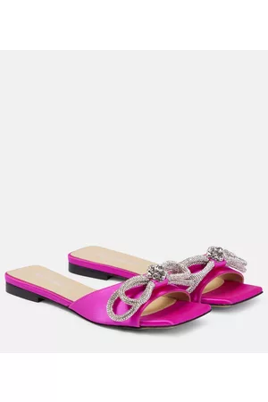 Mach & Mach Naiset Sandaalit - Double Bow embellished satin mules