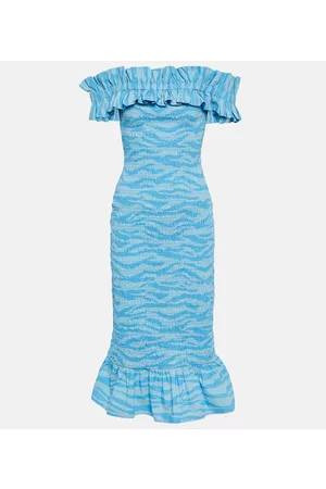 Ganni Naiset Printtimekot - Printed cotton midi dress