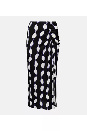 Diane von Furstenberg Naiset Printtihameet - Garcel printed jersey midi skirt