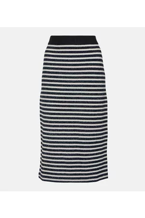 Dorothee Schumacher Naiset Midihameet - Endless Shimmer striped jersey midi skirt