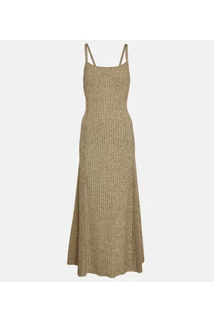 Ganni Naiset Neulemekot - Ribbed-knit midi dress