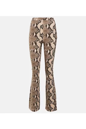 Stella McCartney Naiset Housut - Snake-print flared pants