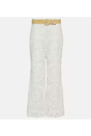ZIMMERMANN Naiset Housut - High-rise guipure lace pants