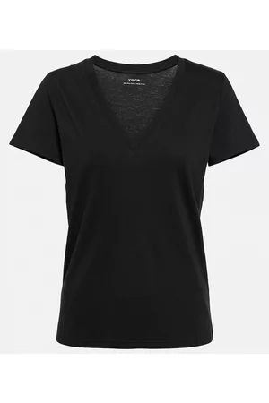Vince Naiset T-paidat - Cotton V-neck T-shirt