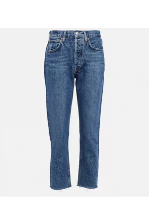 AGOLDE Naiset Korkeavyötäröiset Farkut - Riley high-rise cropped straight jeans