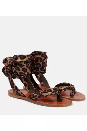 Christian Louboutin Naiset Sandaalit - Niloo du DÃ©sert leopard-print satin sandals