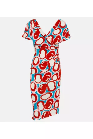 Diane von Furstenberg Naiset Printtimekot - Havana printed jersey midi dress