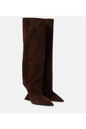 The Attico Naiset Nilkkurit - Cheope suede leather knee-high boots 105mm